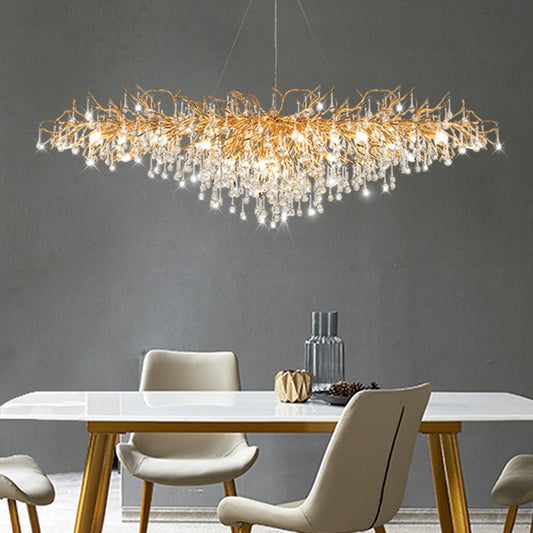 16-Head French Luxury Crystal Chandelier | Electroplated Aluminum, 21-30W, Universal Voltage, 2 Sizes