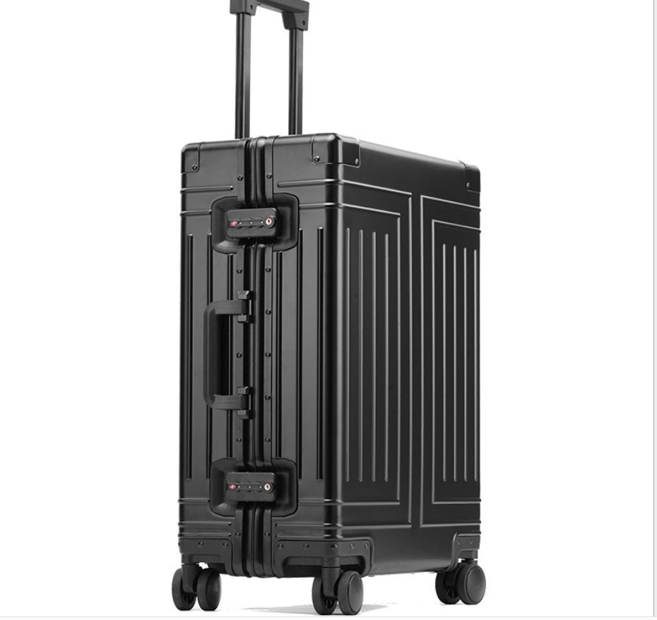 Aluminum-Magnesium Alloy Hardshell Trolley Suitcase | 20"-28", Universal Wheels, Waterproof, 16 Colors
