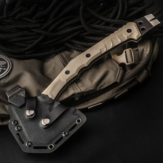 FT-02 Tactical Multi-Function Camping Axe | 440C Steel, 58HRC, G10 Handle, Axe + Hammer + Hex Driver