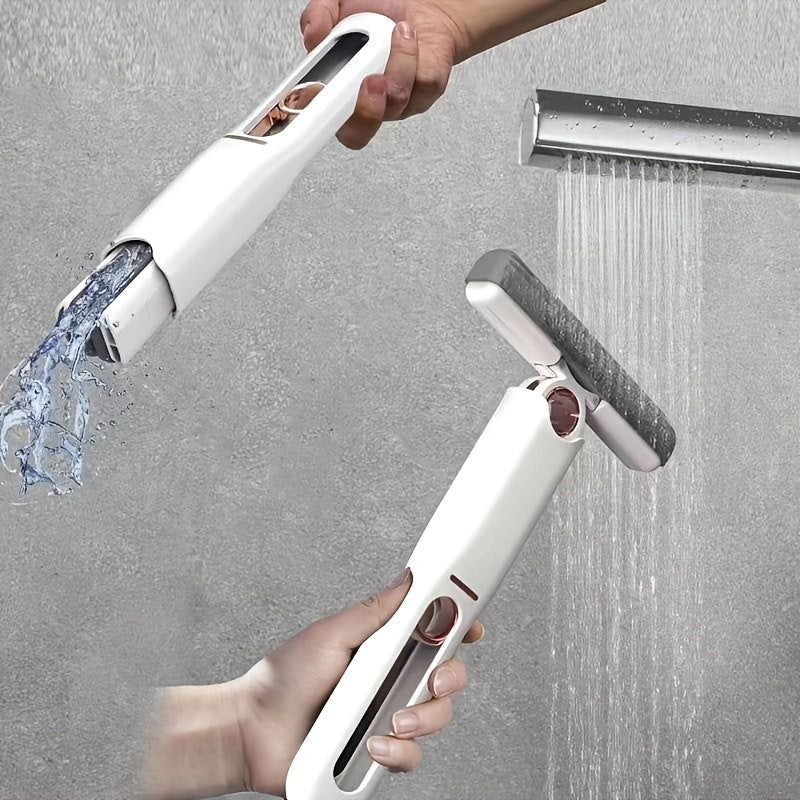 Self-Squeeze Portable Mini Mop | 180° Wringer | Wet & Dry | Sponge Head | Desk, Floor & Glass Cleaner