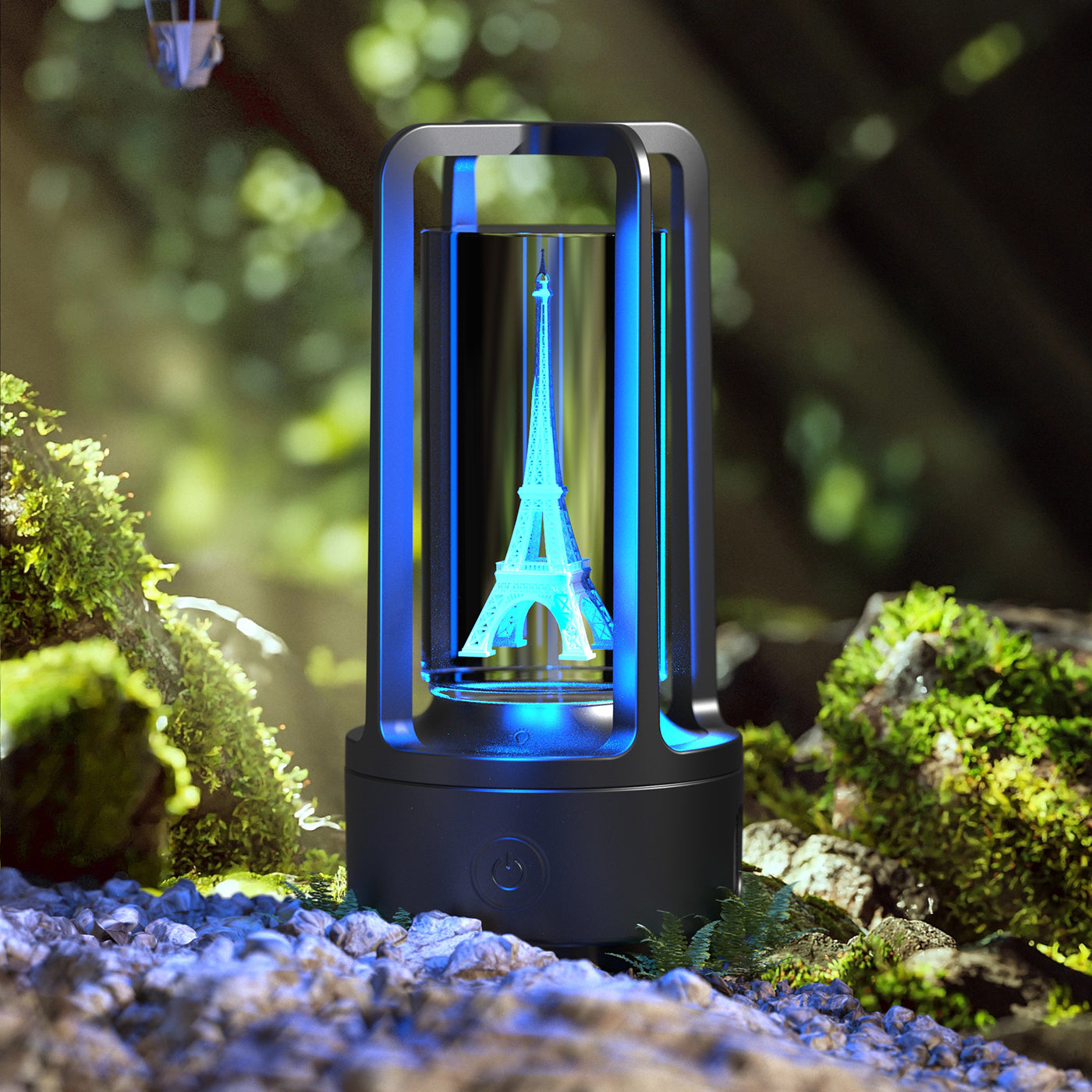 2-in-1 Bluetooth Speaker & LED Night Lamp | Acrylic & Crystal | Touch Sensor | 2,500mAh | 5W | Wireless Charging | 13 Motifs | Black & White | Valentine's Day Gift | Home & Party Decor