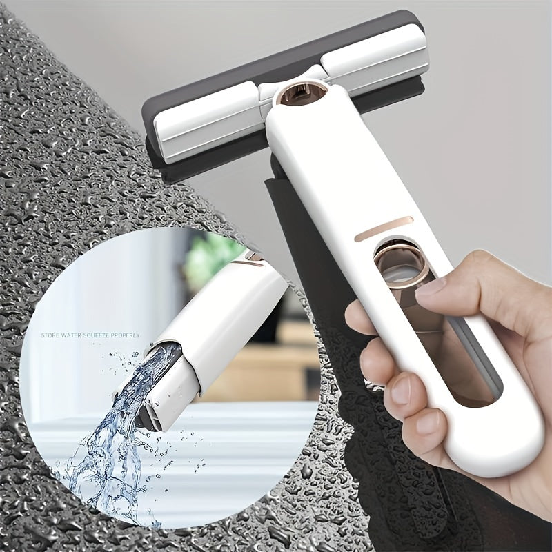 Self-Squeeze Portable Mini Mop | 180° Wringer | Wet & Dry | Sponge Head | Desk, Floor & Glass Cleaner