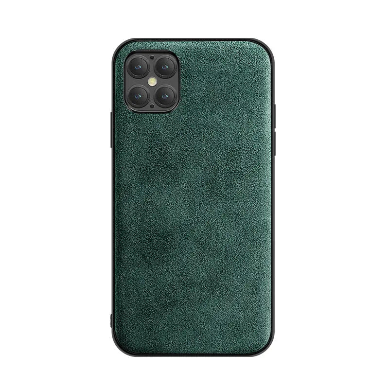 Anacotte Luxeium Premium Microfiber Suede iPhone Case – Luxury Handcraft | Black, Green, Blue