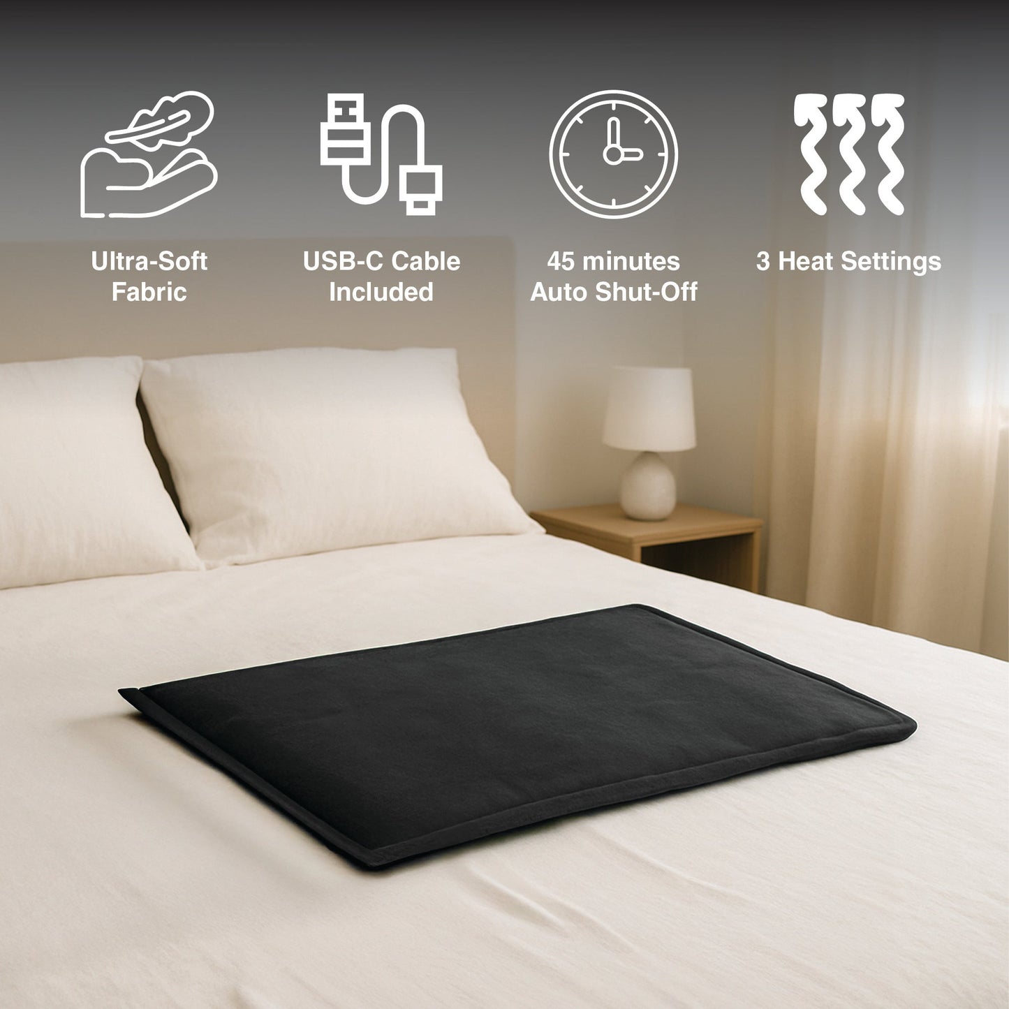 Power & Comfort Duo – 10,000mAh LED Fast Charging Power Bank + Extra Large Electric Heating Pad (12” x 24”)