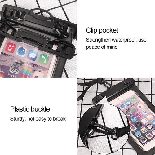 Waterproof Bag Phone Pouch Cover Mobile Case for Beach Outdoor - SUNSHINE1504