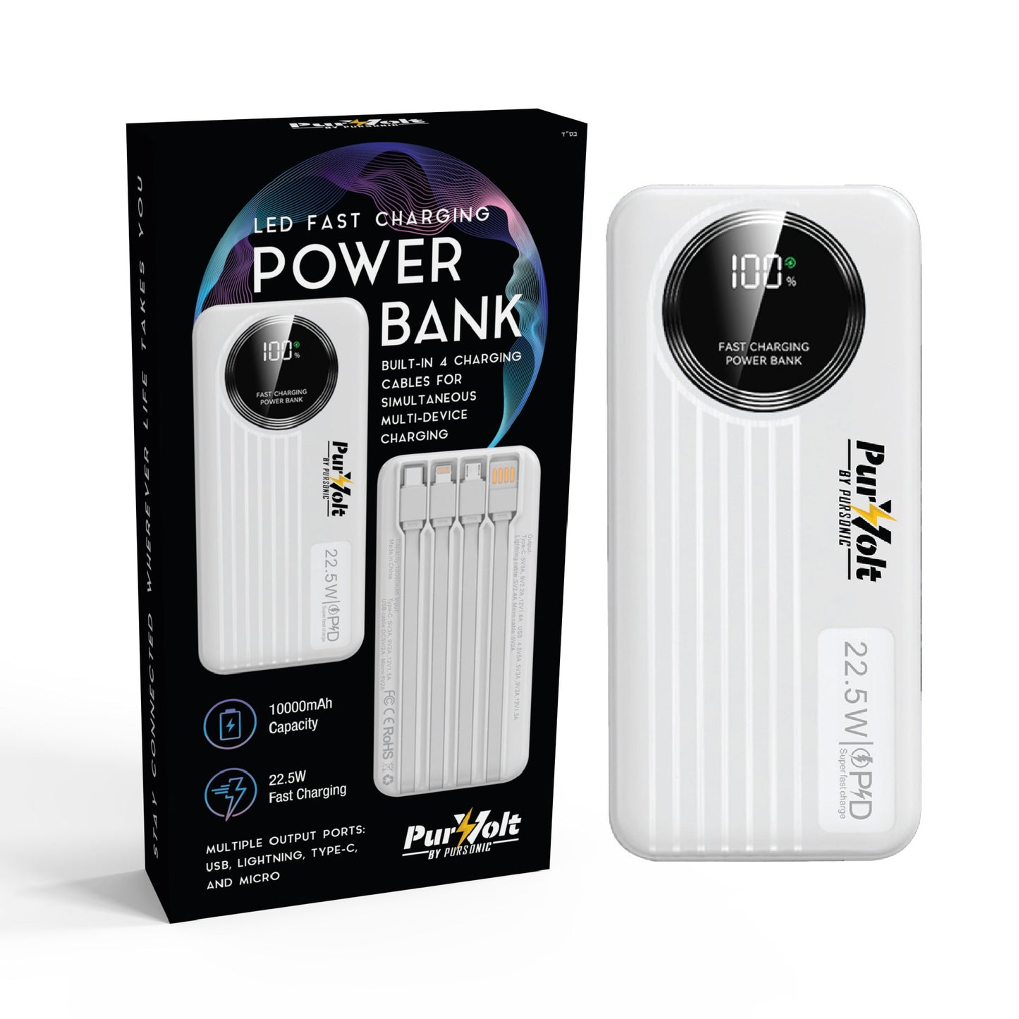 Power & Comfort Duo – 10,000mAh LED Fast Charging Power Bank + Extra Large Electric Heating Pad (12” x 24”)