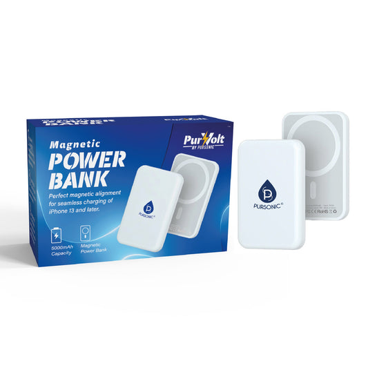 Pursonic Magnetic Wireless Power Bank – 5000mAh MagSafe Compatible Portable Charger