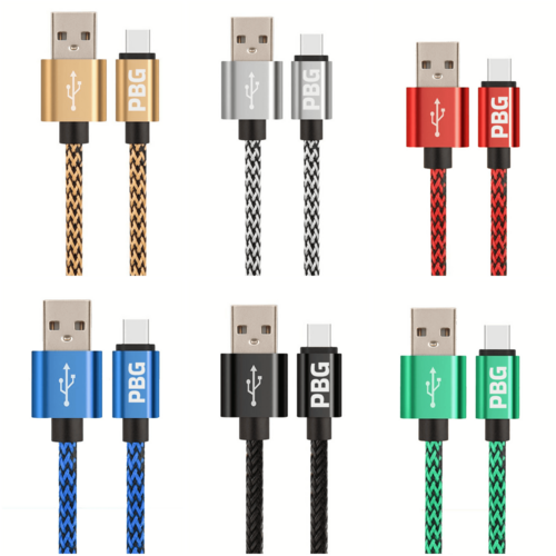 PBG 5-Port LED Wall Charger – Bundle with 4 XL 10ft Nylon iPhone Cables