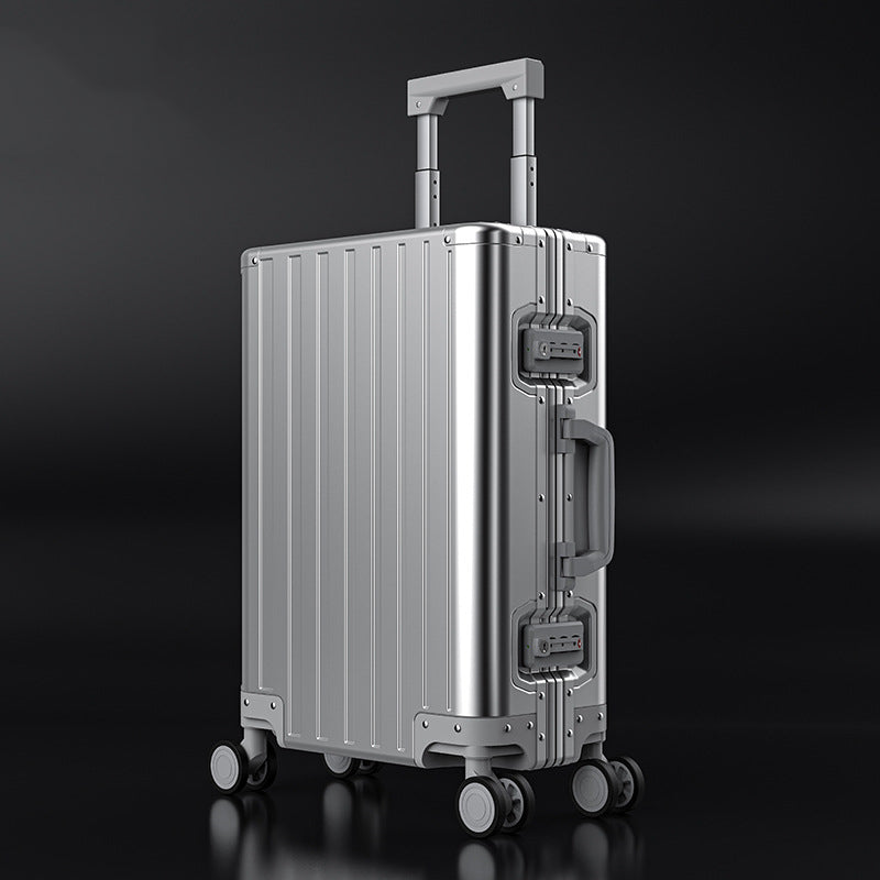 Premium Aluminum Magnesium Alloy Hardshell Luggage | 20"/24"/26"/28", 5 Colors, Striped Travel Case
