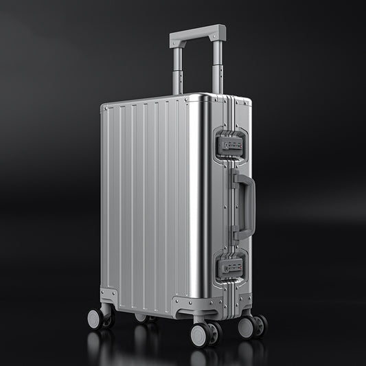 Premium Aluminum Magnesium Alloy Hardshell Luggage | 20"/24"/26"/28", 5 Colors, Striped Travel Case