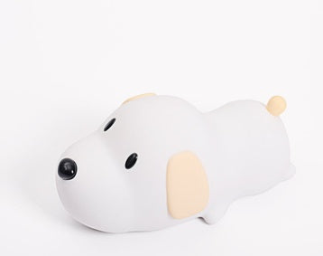 Cute Silicone Animal Night Light | ABS & Silicone | 1,200mAh | USB Rechargeable | 3W | 124×77×110mm | Dog & Warm Light | Kids Room, Bedroom & Bedside | Holiday Gift