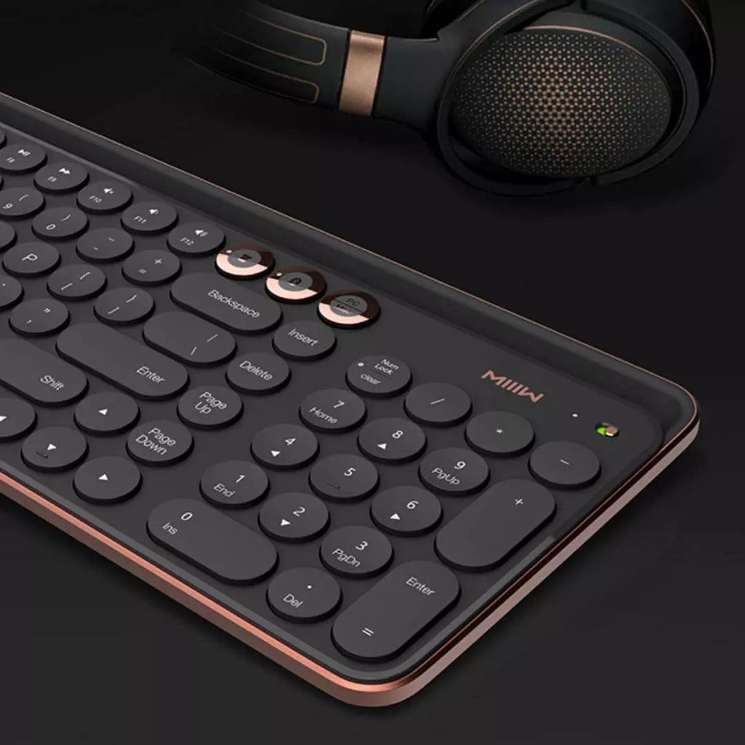 Bluetooth 4.0 & 2.4GHz Wireless Smart Keyboard | Aluminum Alloy | Windows, Mac, Android, iOS | 4 Colors