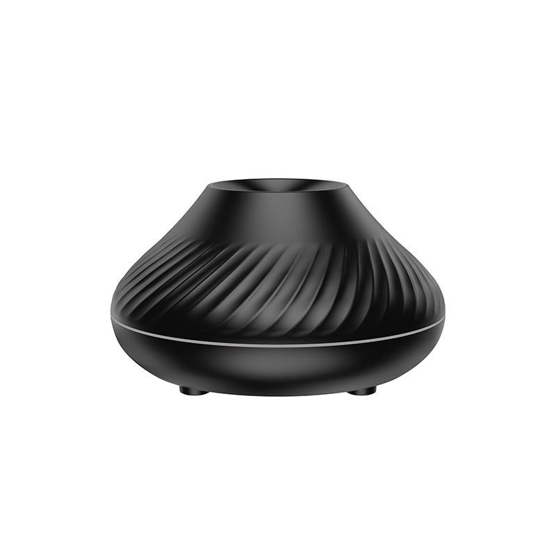 3D RGB Flame Aroma Diffuser & Humidifier | 130ml | 15–20ml/h | 6–9hr | Type-C | Auto Shut-Off | CE/RoHS/FCC | Essential Oil Compatible | Black & White | Bedroom & Office