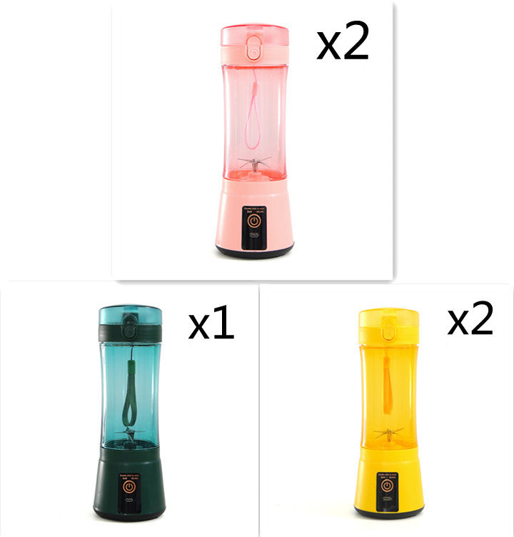 380ml USB Rechargeable Portable Personal Blender | 2000mAh, Food-Grade PC, Dual Safety Protection, Blue, Green, Pink & Yellow