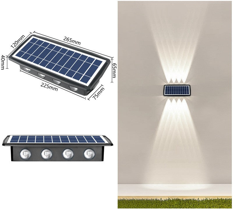 Solar Outdoor Wall Light | 18650 1500mAh | 5050 LED | 4 & 6 LED | Cool White, Warm White & Dual-Colour | ABS+PC | 5.5V 1.5W Solar Panel | Waterproof | Garden, Patio & Pathway