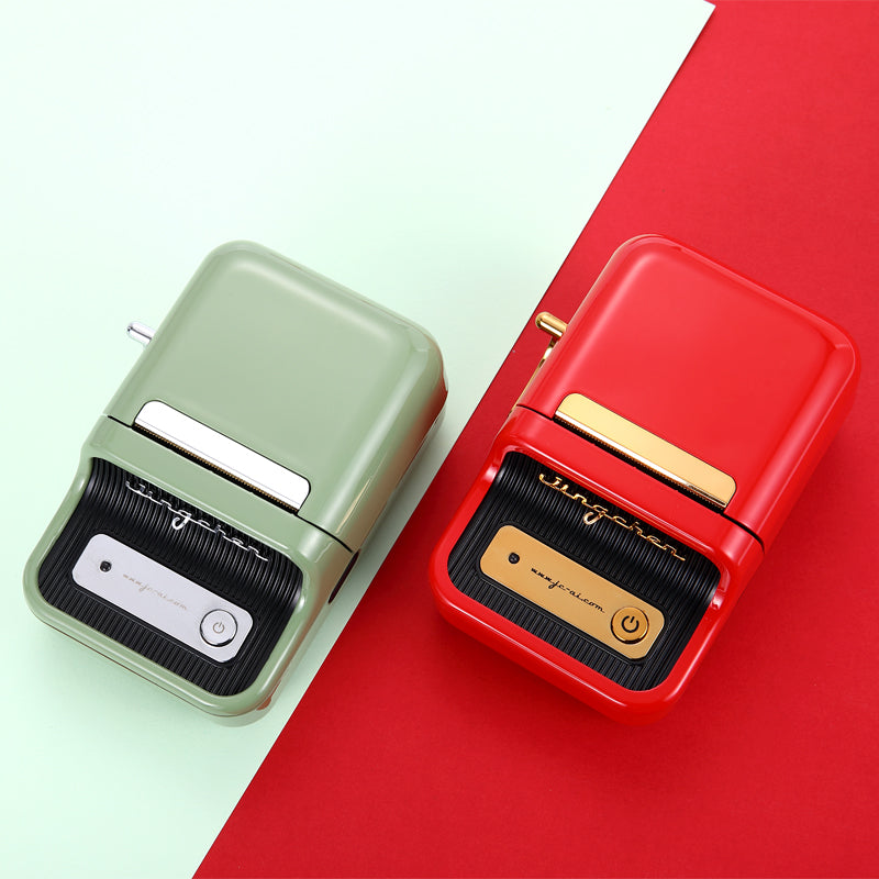 B21 Bluetooth Thermal Label Printer | 203DPI, Android & iOS | Text, Barcode & QR Code | Black, Green & Red