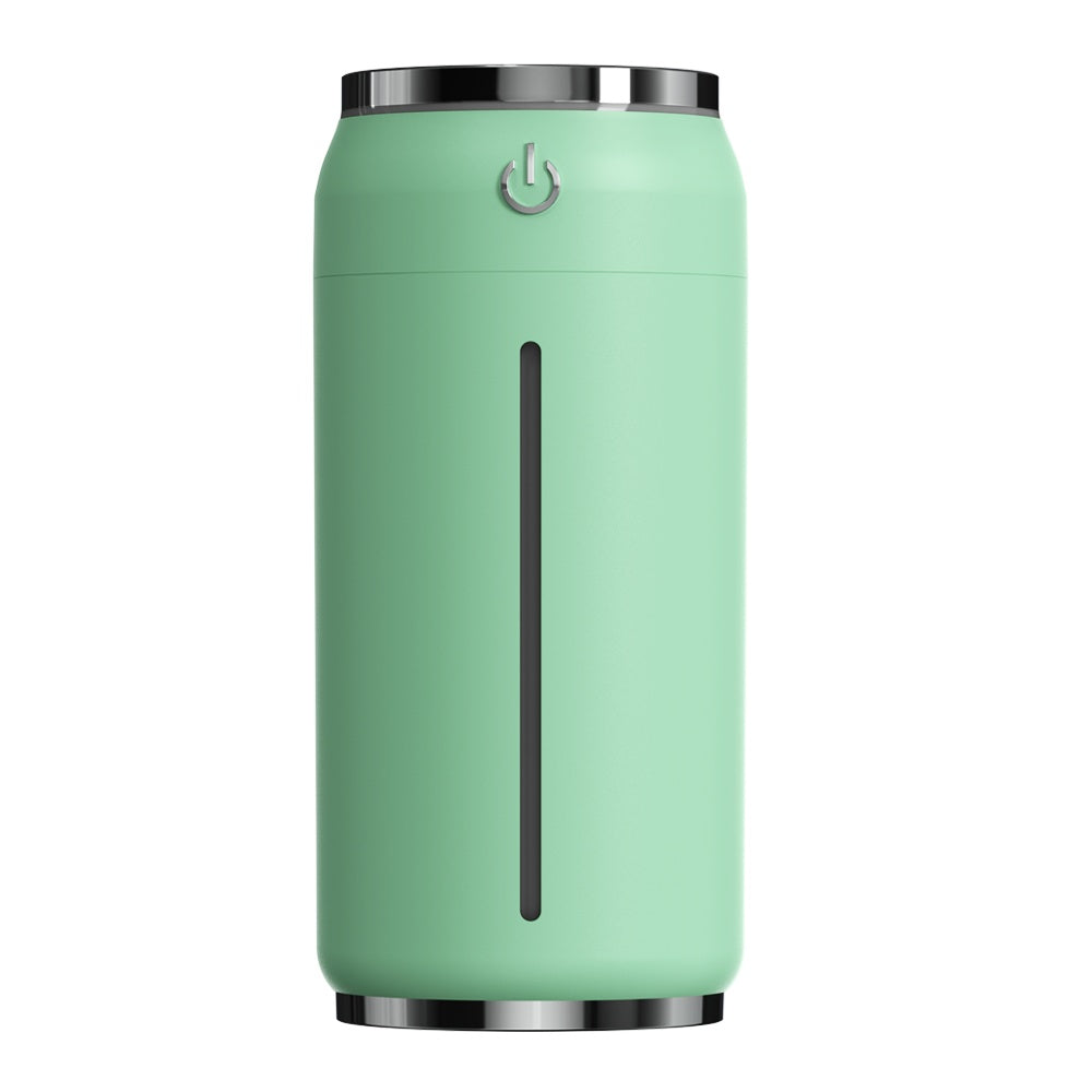 Car Humidifier | 220ml USB Aroma Diffuser | Mini Light & Fan | 2 Cotton Filters | ABS+PP | Black, Green & Pink