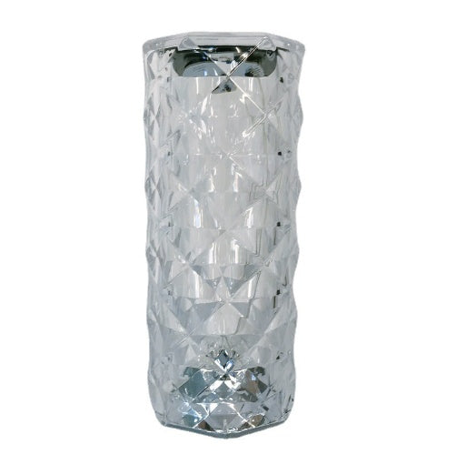 RGB Crystal Table Lamp | 16-Colour Touch & Remote | USB Rechargeable | ≤36V | Acrylic | Diamond & Small Waist Style | Bedroom, Bedside & Home Decor Night Light