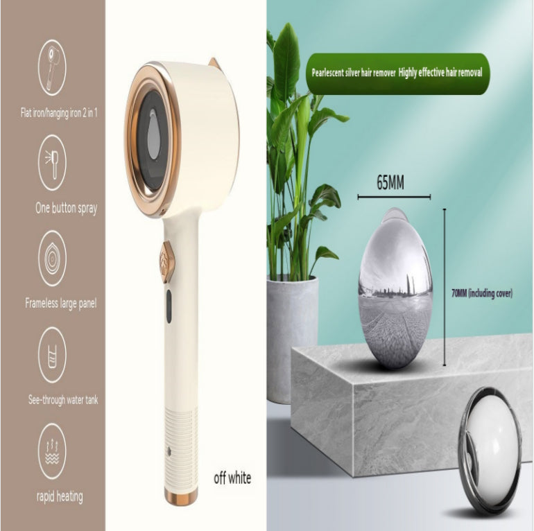 33W Handheld Portable Garment Steamer | Titanium Panel | 50ml | 111–240V | AU/CN/EU/UK/US Plug | Flat & Hanging | All Fabrics | Beige, Green & Light Purple | Travel & Home