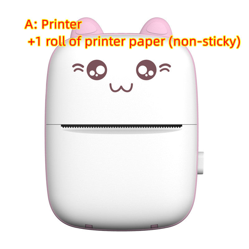 A6 Mini Bluetooth Thermal Printer | 200DPI | 1200mAh | 10mm/s | iOS & Android | Inkless | 11×8×3.5cm | 160g | Green & Pink | Printer & Paper Bundles