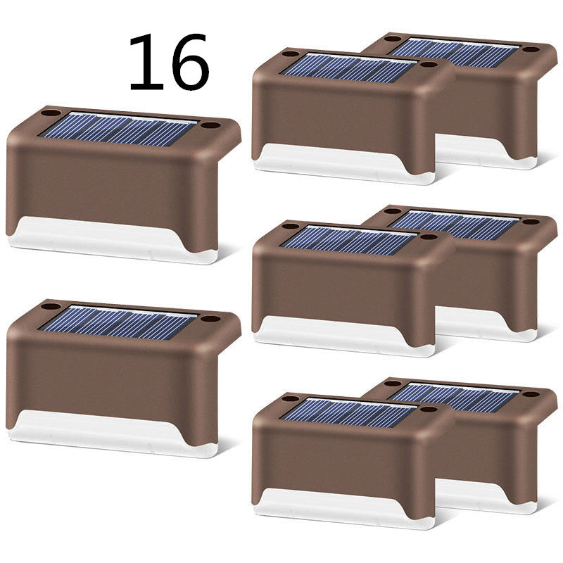Solar LED Outdoor Step & Fence Light | Warm White | Auto On/Off | Waterproof | 75×44×42mm | European Style | Deck, Stairs, Garden & Pathway | 1–20pc Packs | Black & Brown