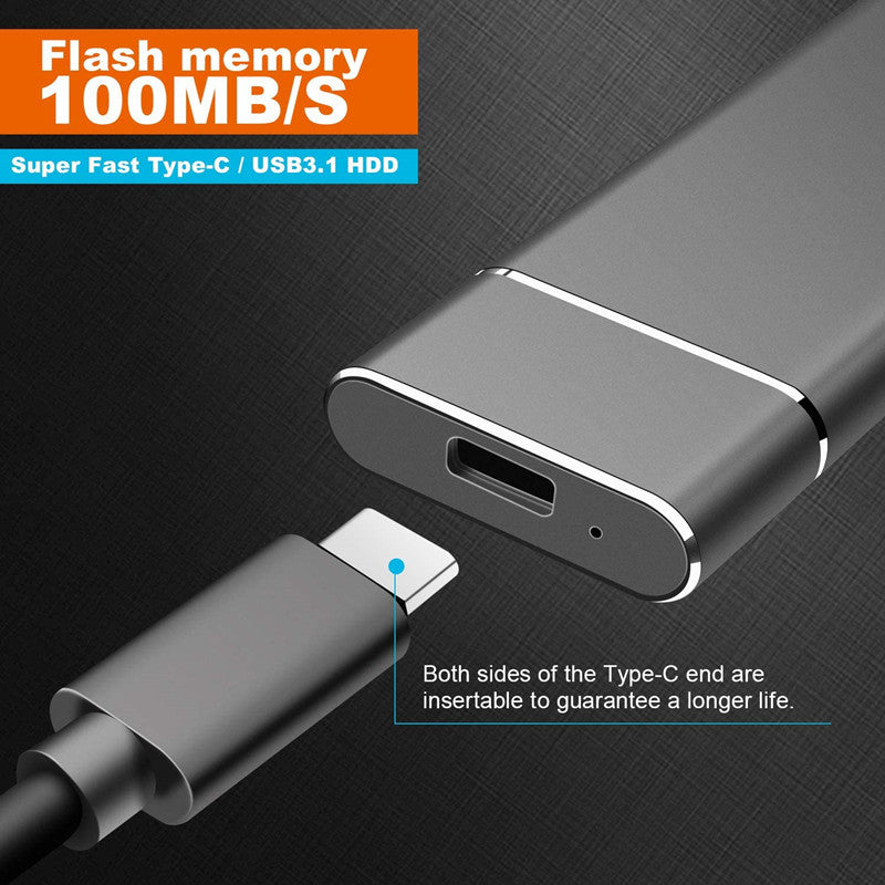 Portable External SSD | 480–520 MB/s | 500GB, 1TB & 2TB | TLC NAND | USB | 5 Colours | Mac & PC