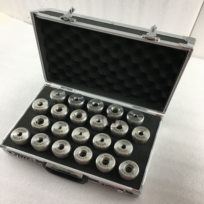 22-Piece Stainless Steel Pressure Instrument Adapter Set | M20×1.5 to NPT, ZG, G & Metric Thread Connectors