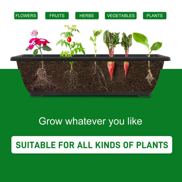 5-Tier Vertical Garden Bed with Wheels | UV-Protected PE, 4 Lockable Wheels, Drainage Holes, Indoor & Outdoor