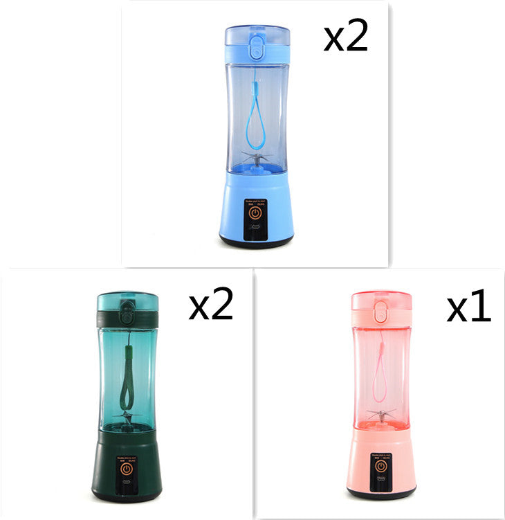 380ml USB Rechargeable Portable Personal Blender | 2000mAh, Food-Grade PC, Dual Safety Protection, Blue, Green, Pink & Yellow