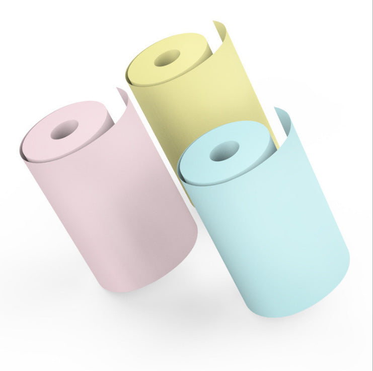 Bluetooth Mini Thermal Photo Printer | USB | 5.7cm Print Width | Pink, Blue & Black | Paper Refills Available