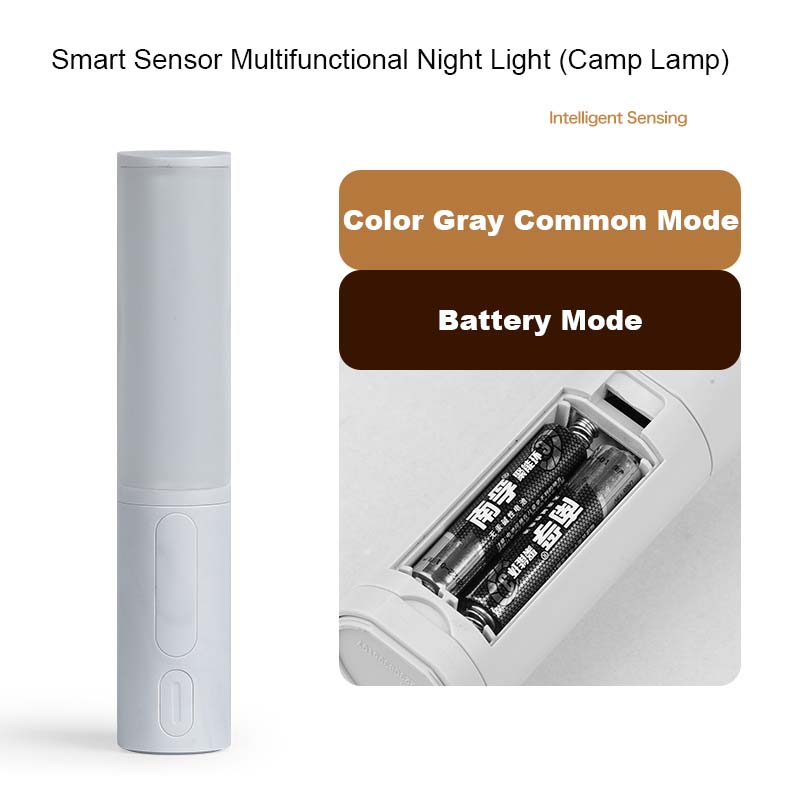 Motion Sensor LED Night Light | PIR | 3m Range | 100° Sensing | 350° Rotatable | 3 Colour Temps | Dimmable | Battery & USB Rechargeable | Gray & White
