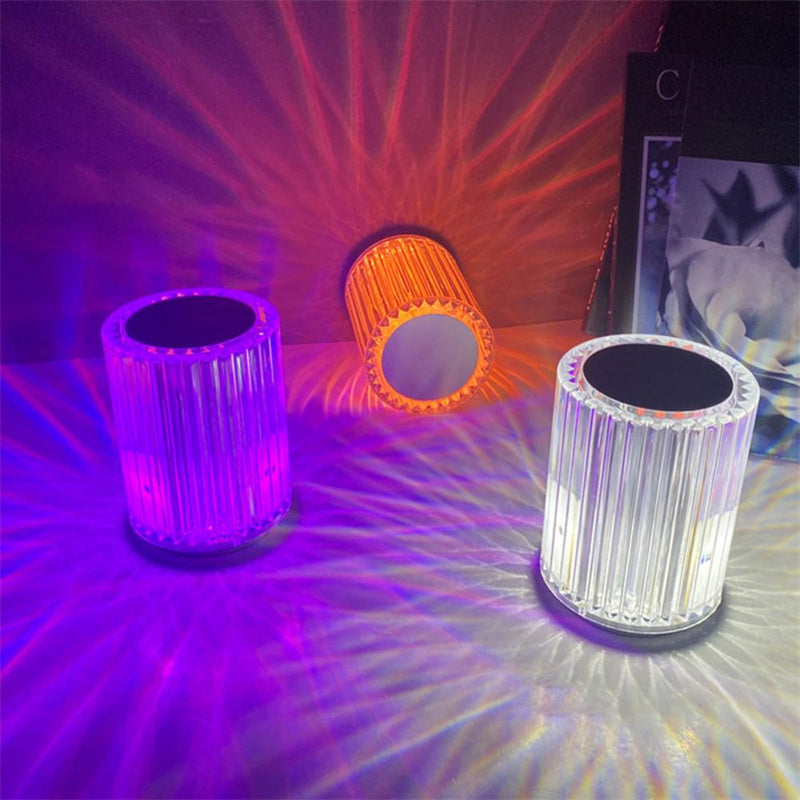 Faux Crystal RGB LED Desk Lamp | 5W | ≤36V | Ø9cm × H13cm | Acrylic | Touch & Remote | 3-Colour & 16-Colour | Bedroom, Living Room & Office Atmosphere Light