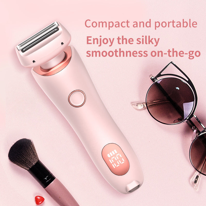 2-in-1 Women's Electric Shaver & Epilator | IPX7 Waterproof | USB Rechargeable | Full Body | Legs, Underarms & Bikini | Hypoallergenic | Wet & Dry | Pink & Blue