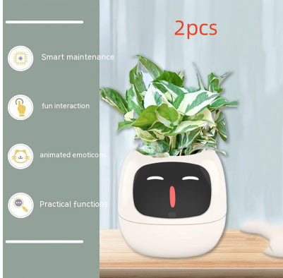 Smart AI Electronic Plant Pot – 7 Sensors, 49+ Expressions & Intelligent Water Monitor