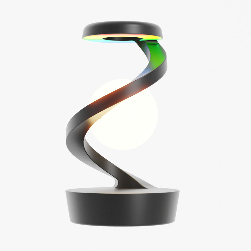 Rotating Moon Desk Lamp | 3W | Wave Control | Stepless Dimming | 15W Wireless Charging | 217mm | Gray & White