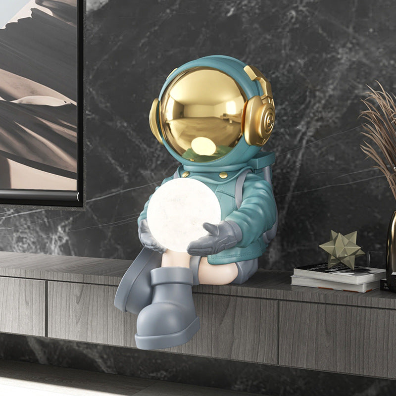 Galaxy Astronaut Night Light Ornament | 59x30cm, 6 Colour Styles, Glass Steel, Home Decor & Gift