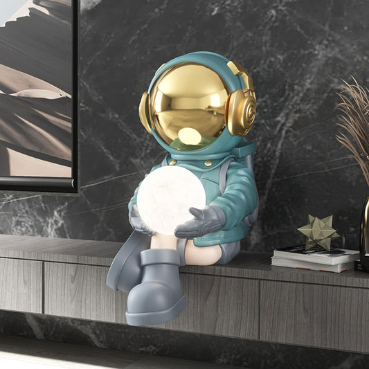 Galaxy Astronaut Night Light Ornament | 59x30cm, 6 Colour Styles, Glass Steel, Home Decor & Gift