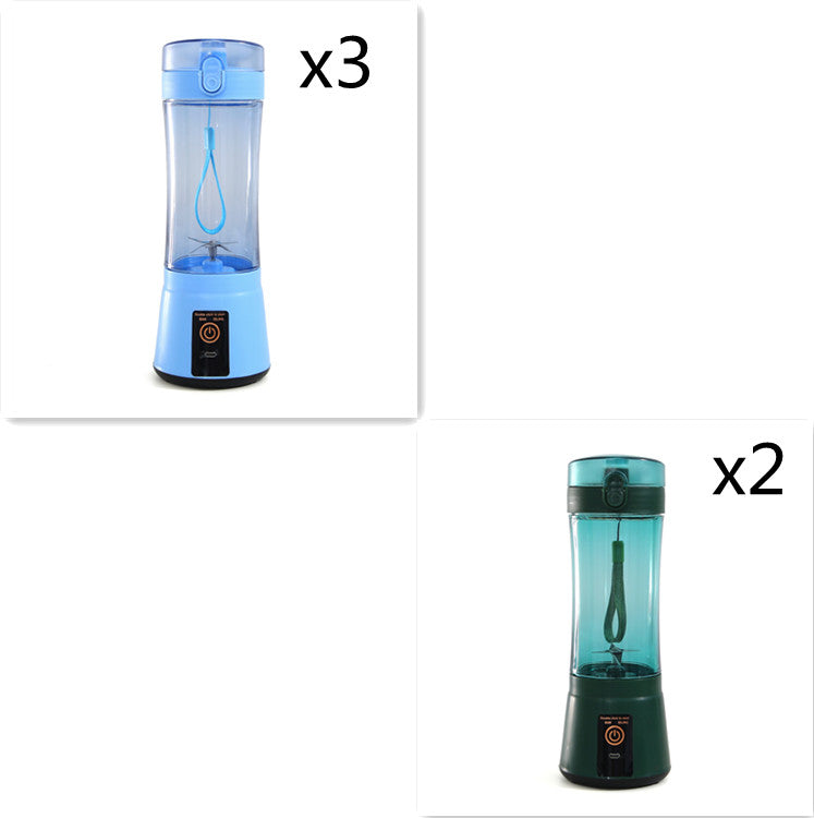 380ml USB Rechargeable Portable Personal Blender | 2000mAh, Food-Grade PC, Dual Safety Protection, Blue, Green, Pink & Yellow