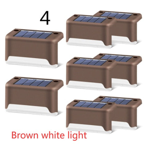 Solar LED Outdoor Step & Fence Light | Warm White | Auto On/Off | Waterproof | 75×44×42mm | European Style | Deck, Stairs, Garden & Pathway | 1–20pc Packs | Black & Brown