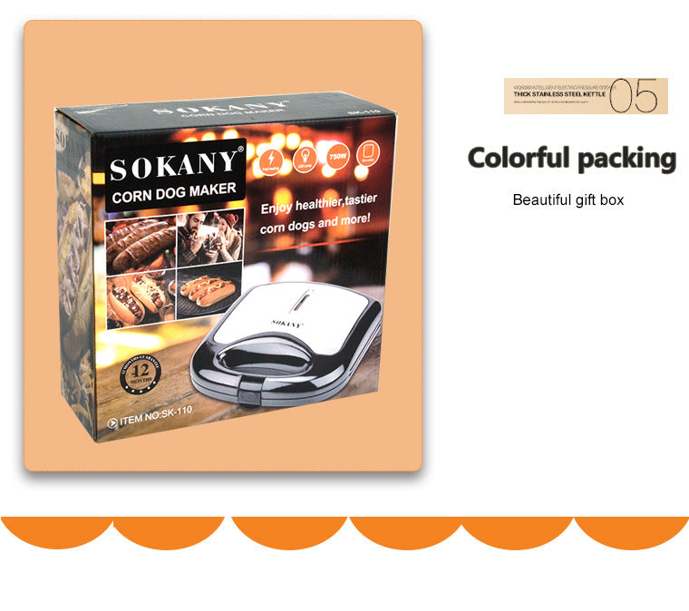 Electric Hot Dog & Sausage Roller Grill | 750W | Non-Stick | 220V | AU, EU & UK Plug | Black