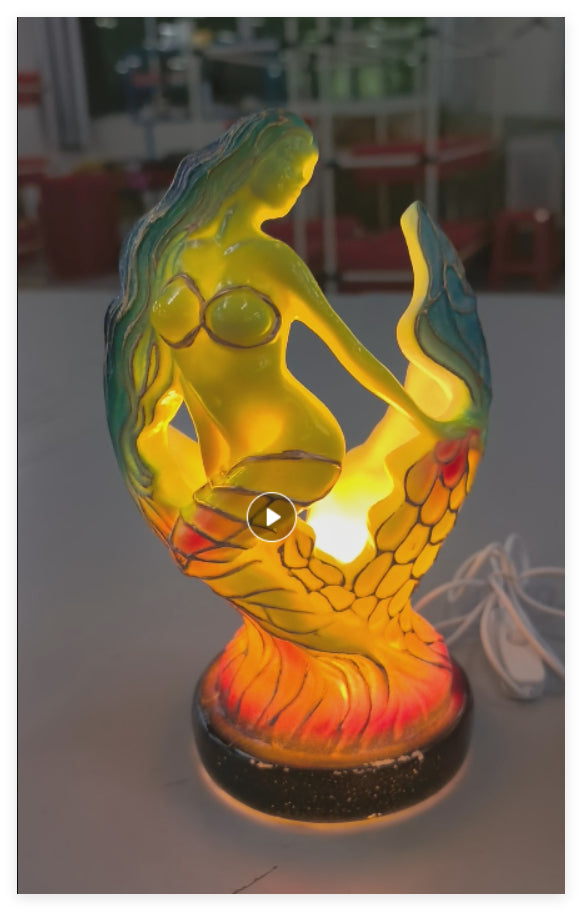 3D Resin Animal Decorative Night Light | Handcrafted | 20 Designs | Small 15cm & Large 22cm | USB | Unicorn, Owl, Dragon, Mermaid & More | Home Decor Gift