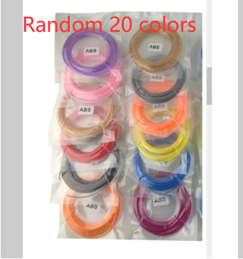 3D Printing Pen Filament Refills | ABS & PLA, 1.75mm | 5, 10 & 20 Color Packs | 50m, 100m & 200m