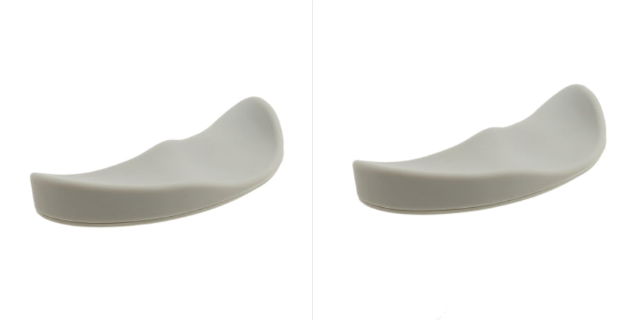 Ergonomic Silicone Mouse Wrist Rest | 3D Curved Bionic Design | Gliding Base | Non-Slip | Left & Right Hand | Single & Twin Pack | Black & Silver Gray