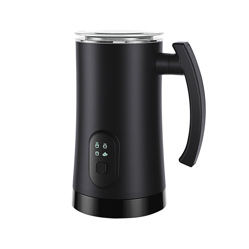 Electric Milk Frother & Hot/Cold Milk Steamer | 400W | 304 Stainless Steel | 350ml | Button Control | Black & White