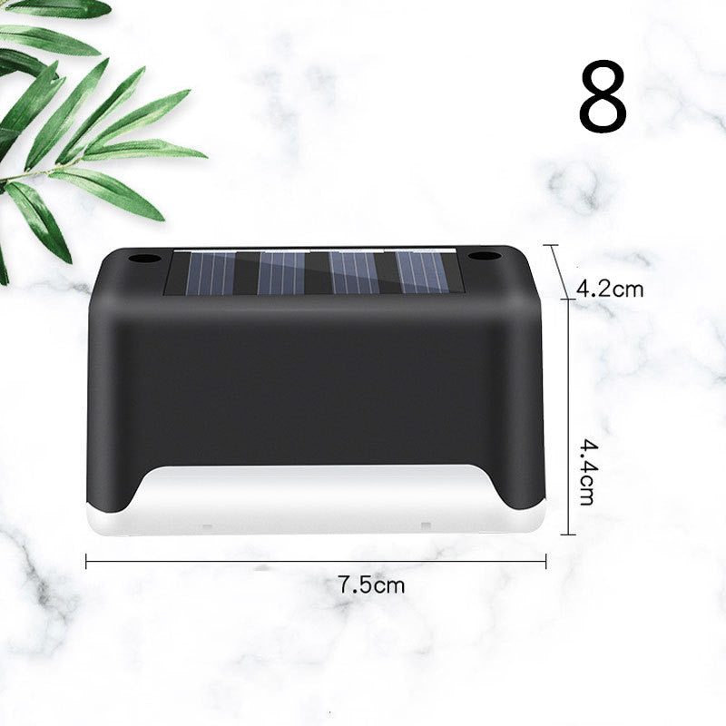 Solar LED Outdoor Step & Fence Light | Warm White | Auto On/Off | Waterproof | 75×44×42mm | European Style | Deck, Stairs, Garden & Pathway | 1–20pc Packs | Black & Brown