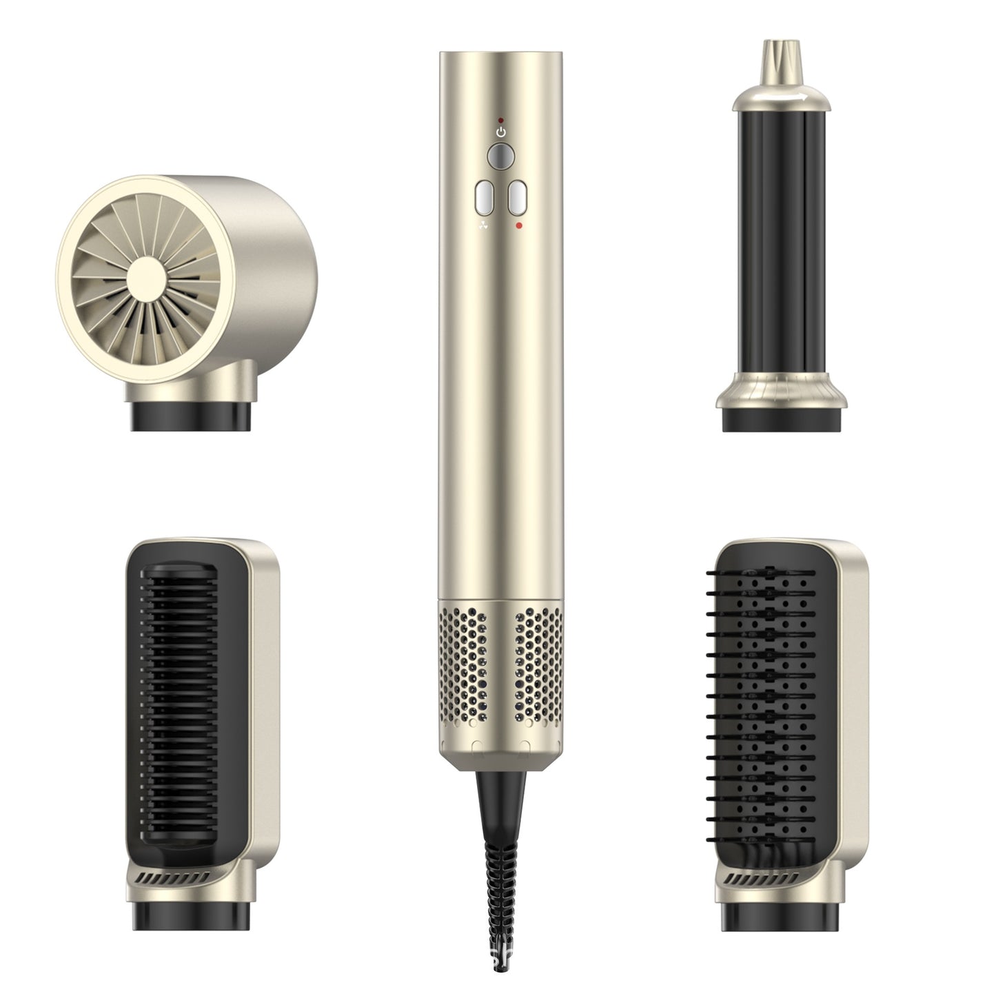 1200W Brushless Motor Negative Ion Hair Dryer | 3-Speed, Hot & Cold, Thermostatic, 220V, Champagne Gold & Navy Blue