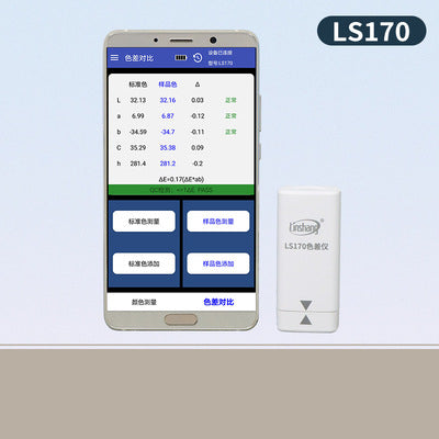 LS170/LS171 Portable Color Difference Meter | Full Spectrum LED, Bluetooth, CIE Lab/RGB/CMYK, USB-C