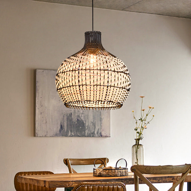 Scandinavian Rattan LED Pendant Chandelier | 4 Styles, 3 Sizes 45-60cm, 220V, 10-15㎡, Cafe & Home