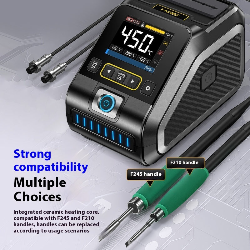 Intelligent Constant Temperature Soldering Station | 110-250V, F210/F245 Tips, Multi-Head, US/EU/CN Plug