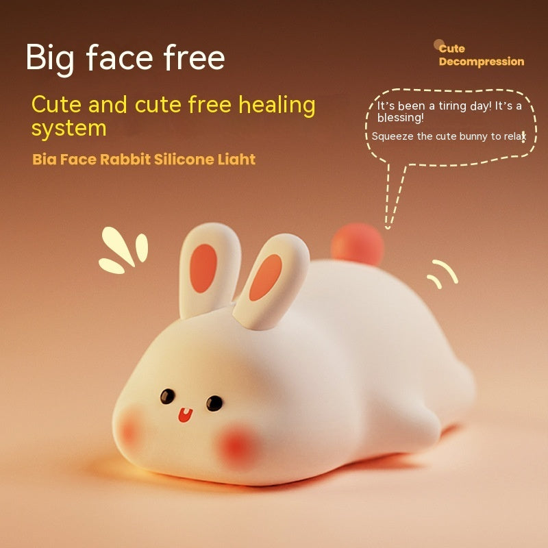 Cute Silicone Animal Night Light for Kids | Touch | 3 Brightness | 30-Min Timer | 1200mAh | Type-C | 6–8hr | 143×109×85mm | Bunny & Duck | Bedroom & Nursery Gift